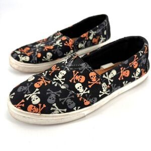 Tommy Bahama Skull Slip On Glow in the dark Canvas Shoes‎ Size 8 Streetwear Goth